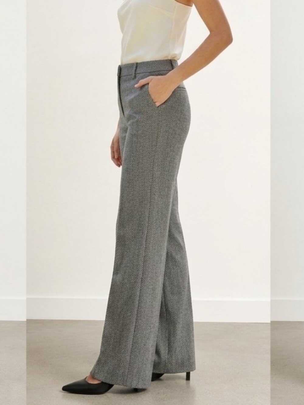 Classiques Entier Gray Wide-Leg Tailored Trousers